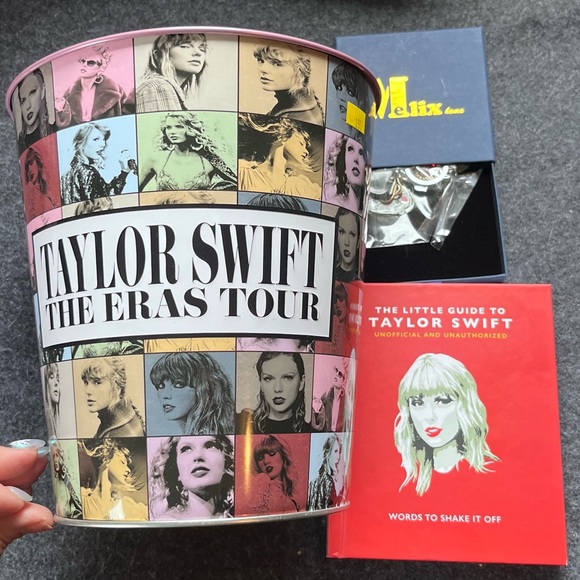 Taylor Swift Other - Taylor swift bundle. Popcorn bucket. Book. Keychain